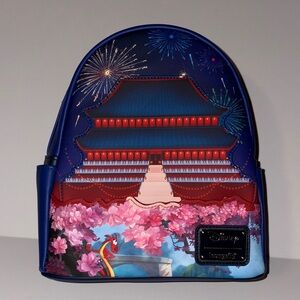 Disney Mulan Loungefly Blue and Red Backpack